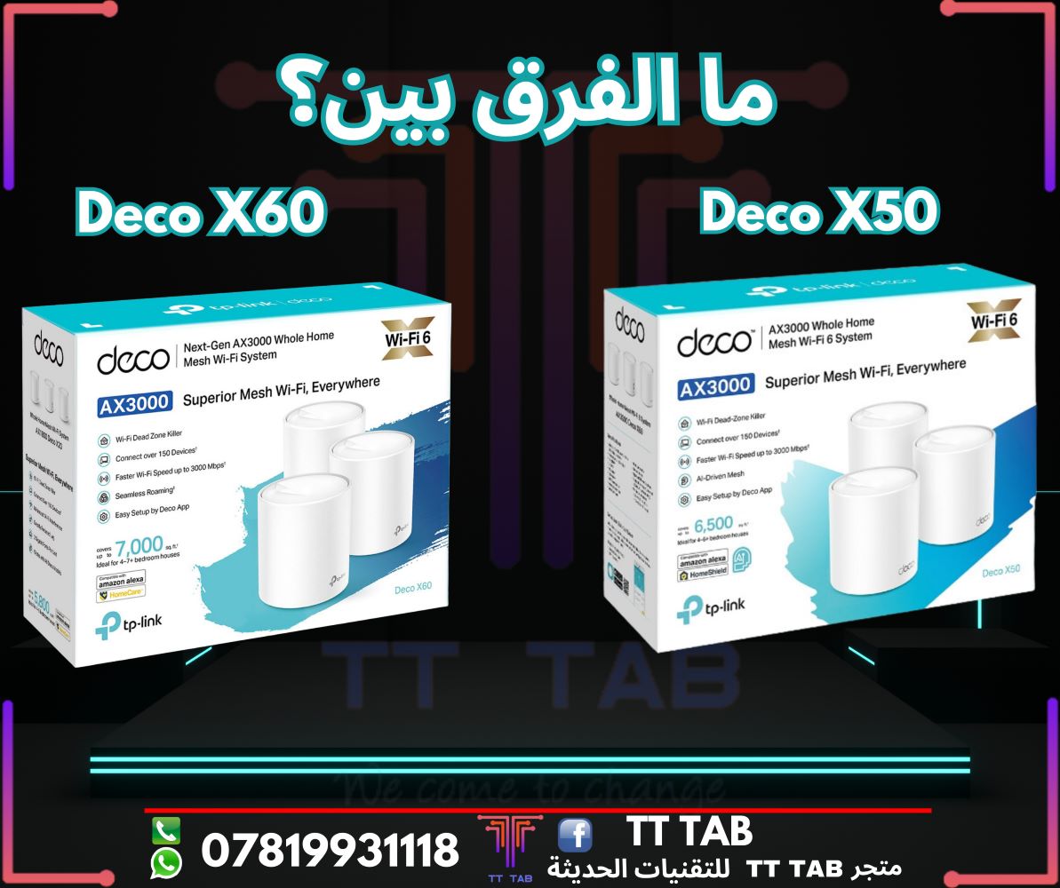 ما الفرق بين راوتر Deco X50 و Deco X60؟