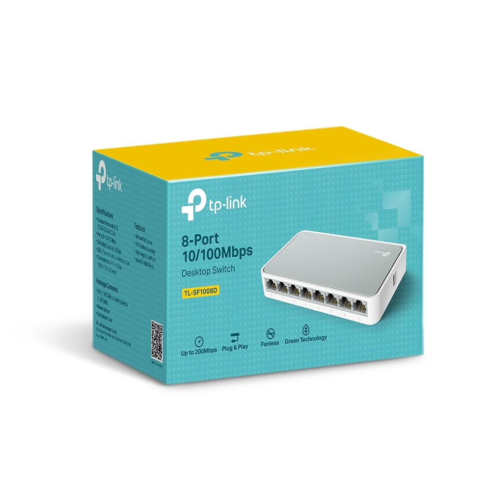 TP-Link TL-SF1008D 8-Port 10/100Mbps Desktop Switch - للتقنيات الحديثة TT TAB متجر