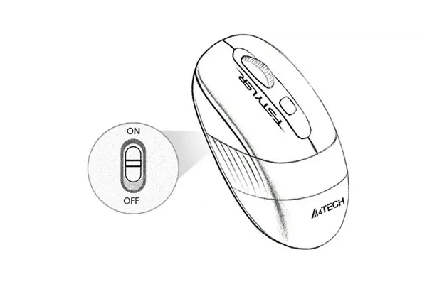 A4Tech FG10 Wireless Mouse Blue - متجر TT Tab للتقنيات الحديثة