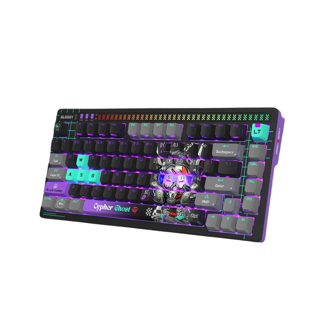 Bloody AT75 Alpha Cypher Ghost Optical Switch Wired Gaming Keyboard 75% - متجر TT Tab للتقنيات الحديثة