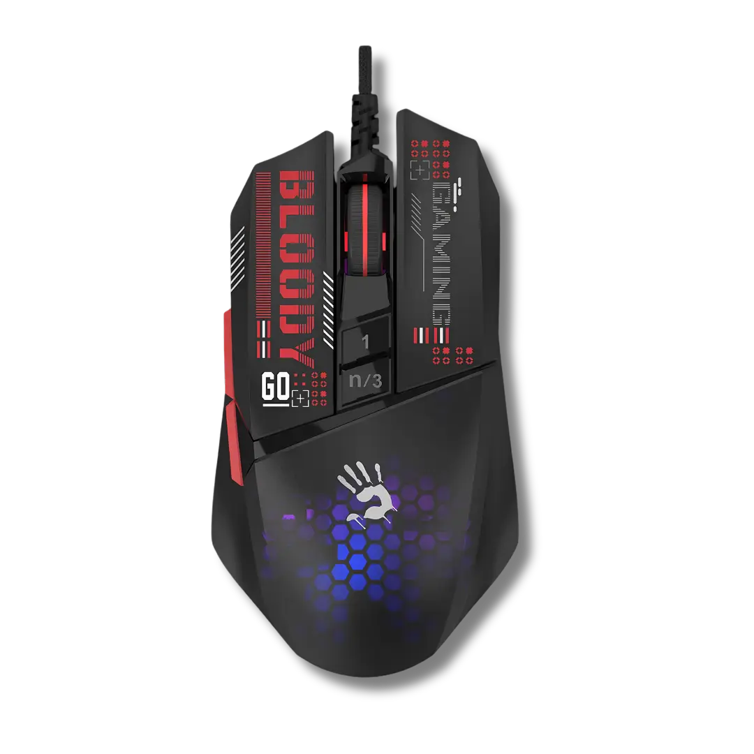 Bloody W60 Max Mini Lightweight RGB Wired Gaming Mouse - متجر TT Tab للتقنيات الحديثة