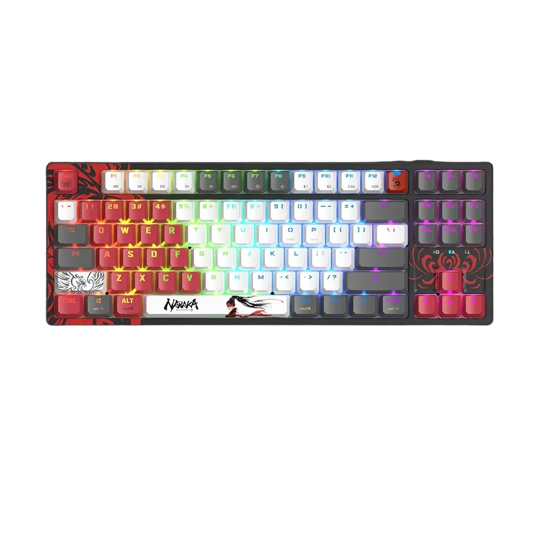 Bloody WS87 Naraka Dual-Core Wireless Gaming Mechanical Keyboard - متجر TT Tab للتقنيات الحديثة