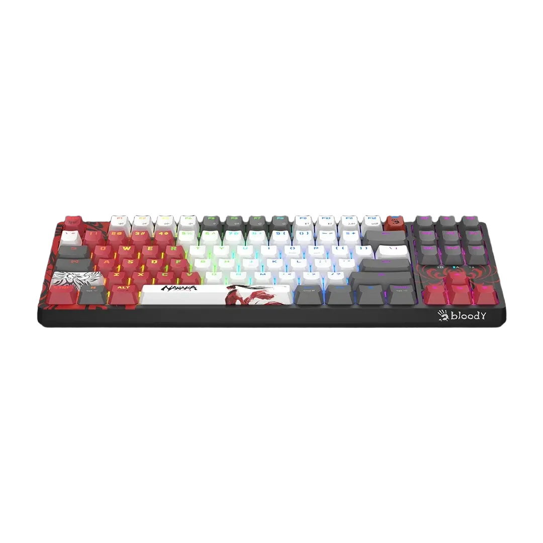 Bloody WS87 Naraka Dual-Core Wireless Gaming Mechanical Keyboard - متجر TT Tab للتقنيات الحديثة