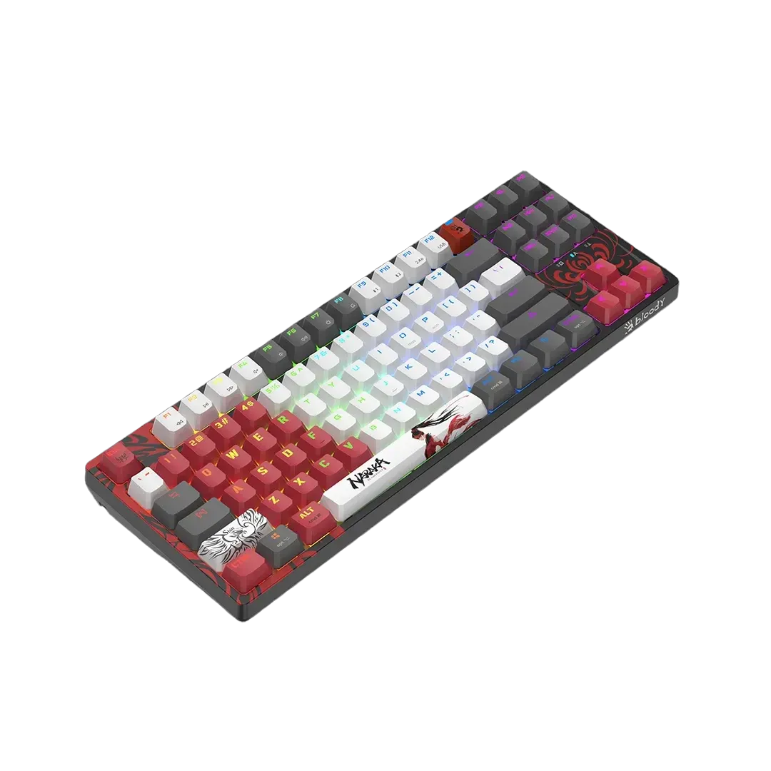 Bloody WS87 Naraka Dual-Core Wireless Gaming Mechanical Keyboard - متجر TT Tab للتقنيات الحديثة