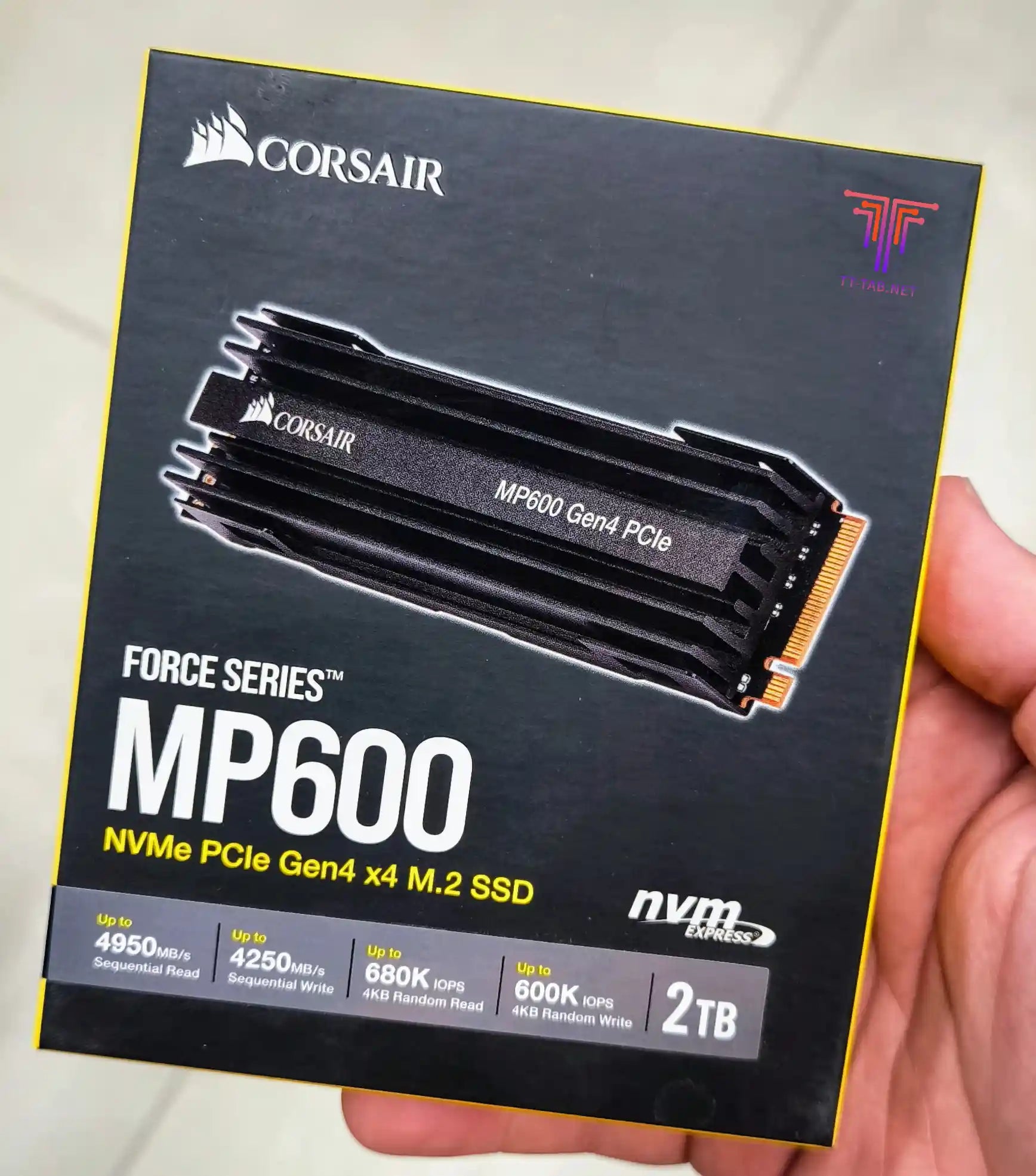 Corsair Force Series MP600 SSD NVMe Gen4 with DRAM and Heatsink - للتقنيات الحديثة TT TAB متجر