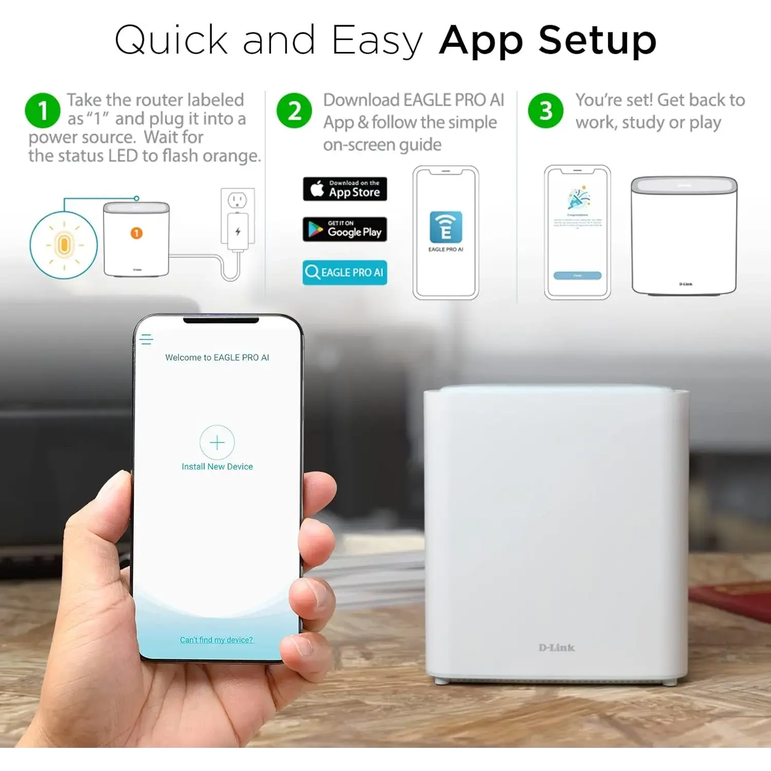 D-Link Eagle Pro Ai M32 AX3200 Mesh Router 3-Pack - متجر TT Tab للتقنيات الحديثة