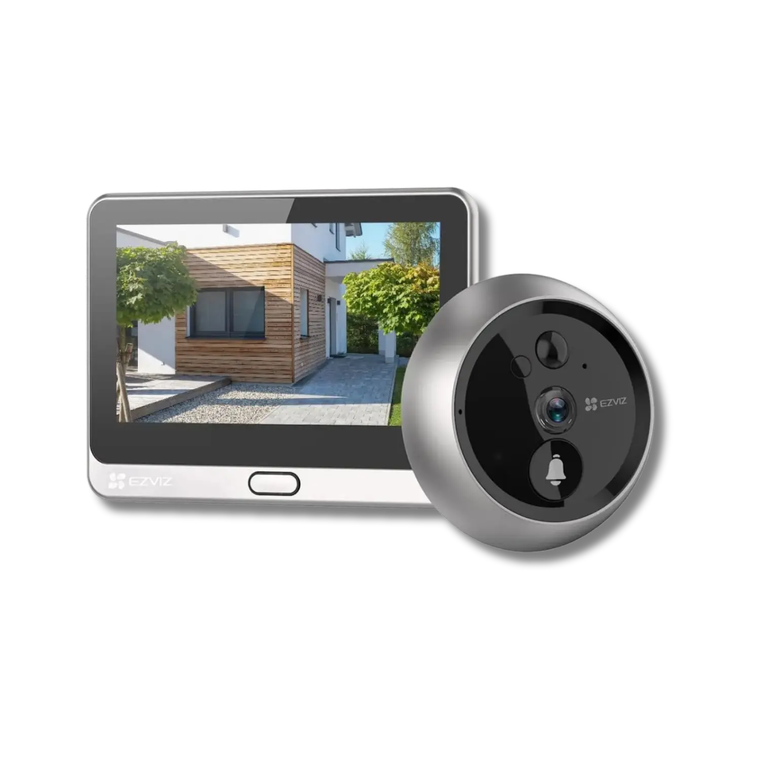 EZVIZ DP2 2K 3MP Wire-Free Smart Peephole Doorbell with 4.3-Inch Color Touch Screen - متجر TT Tab للتقنيات الحديثة