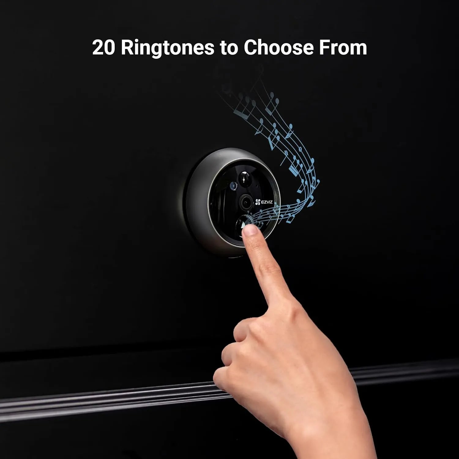 EZVIZ DP2 2K 3MP Wire-Free Smart Peephole Doorbell with 4.3-Inch Color Touch Screen - متجر TT Tab للتقنيات الحديثة