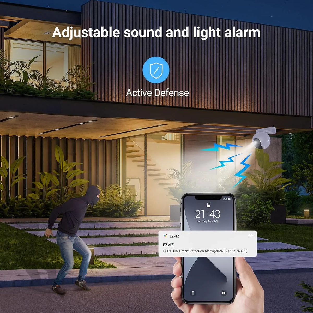 EZVIZ H80x Dual 4K 8MP Dual-Lens Outdoor Pan/Tilt Wi-Fi Security Camera with Full Color Night Vision - متجر TT Tab للتقنيات الحديثة