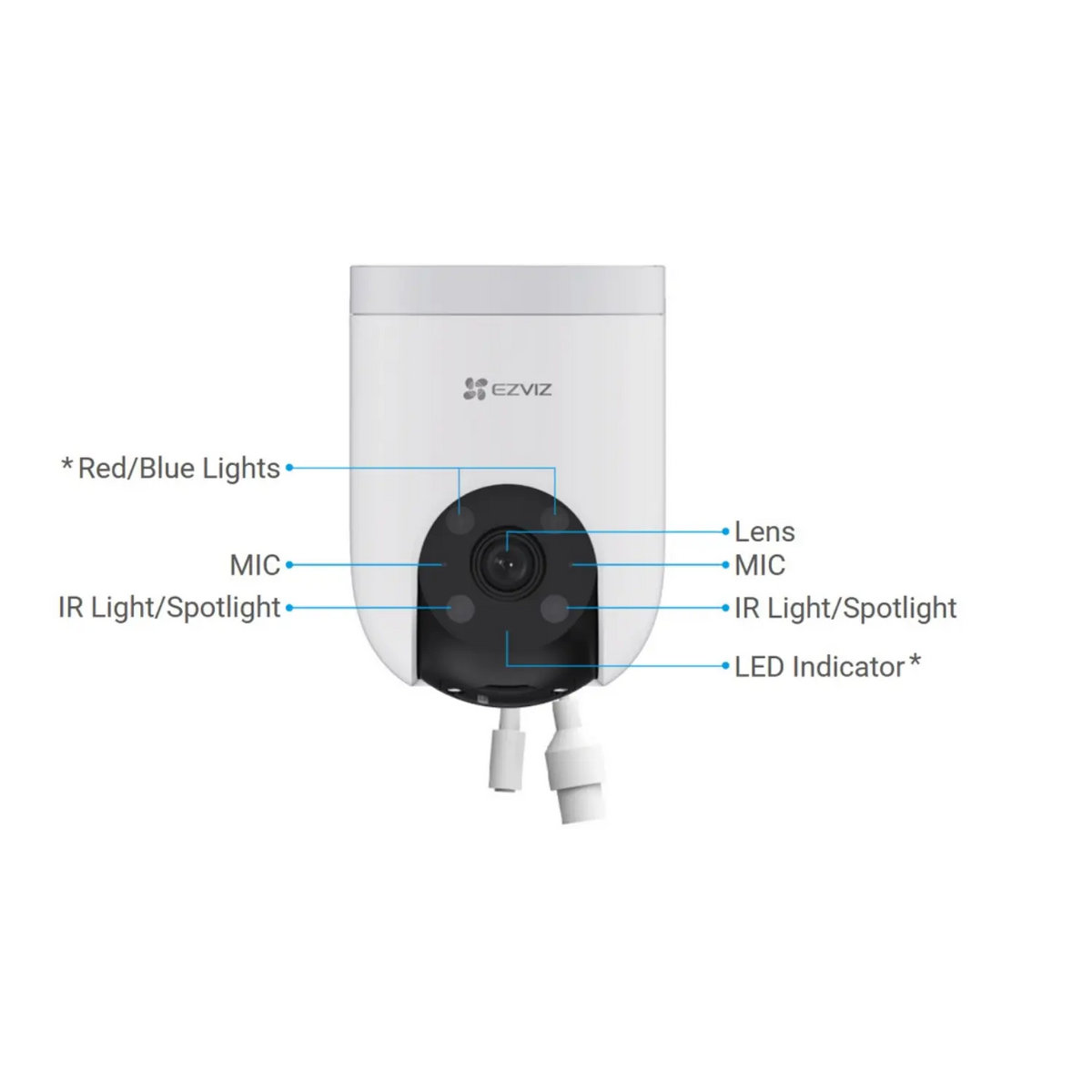 EZVIZ H8c Pro 4K 8MP Outdoor Pan/Tilt Wi-Fi Security Camera with Color Night Vision - متجر TT Tab للتقنيات الحديثة