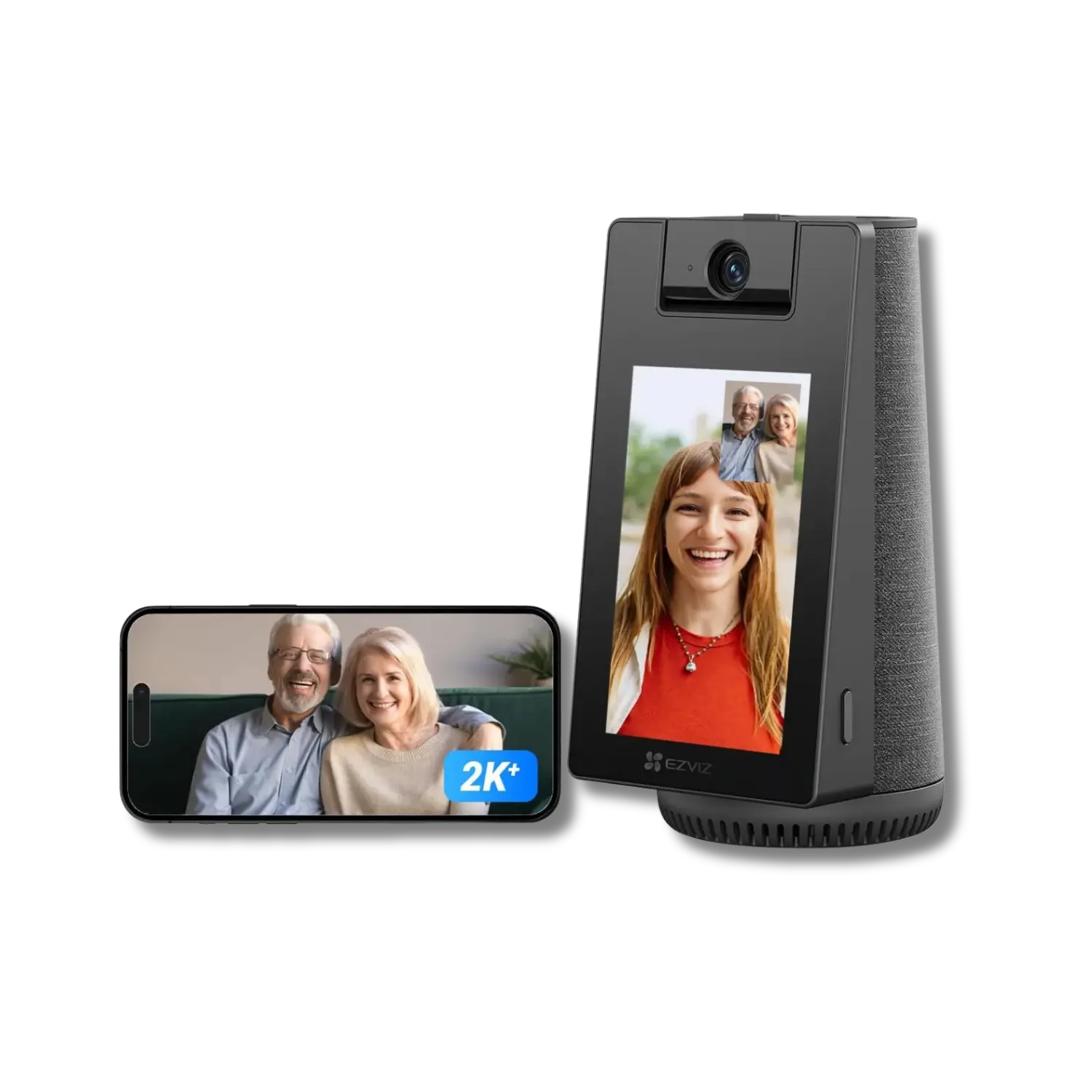 EZVIZ S10 2K+ Smart Video Calling Pan/Tilt Wi-Fi 6 Indoor Security Camera with Touchscreen - متجر TT Tab للتقنيات الحديثة