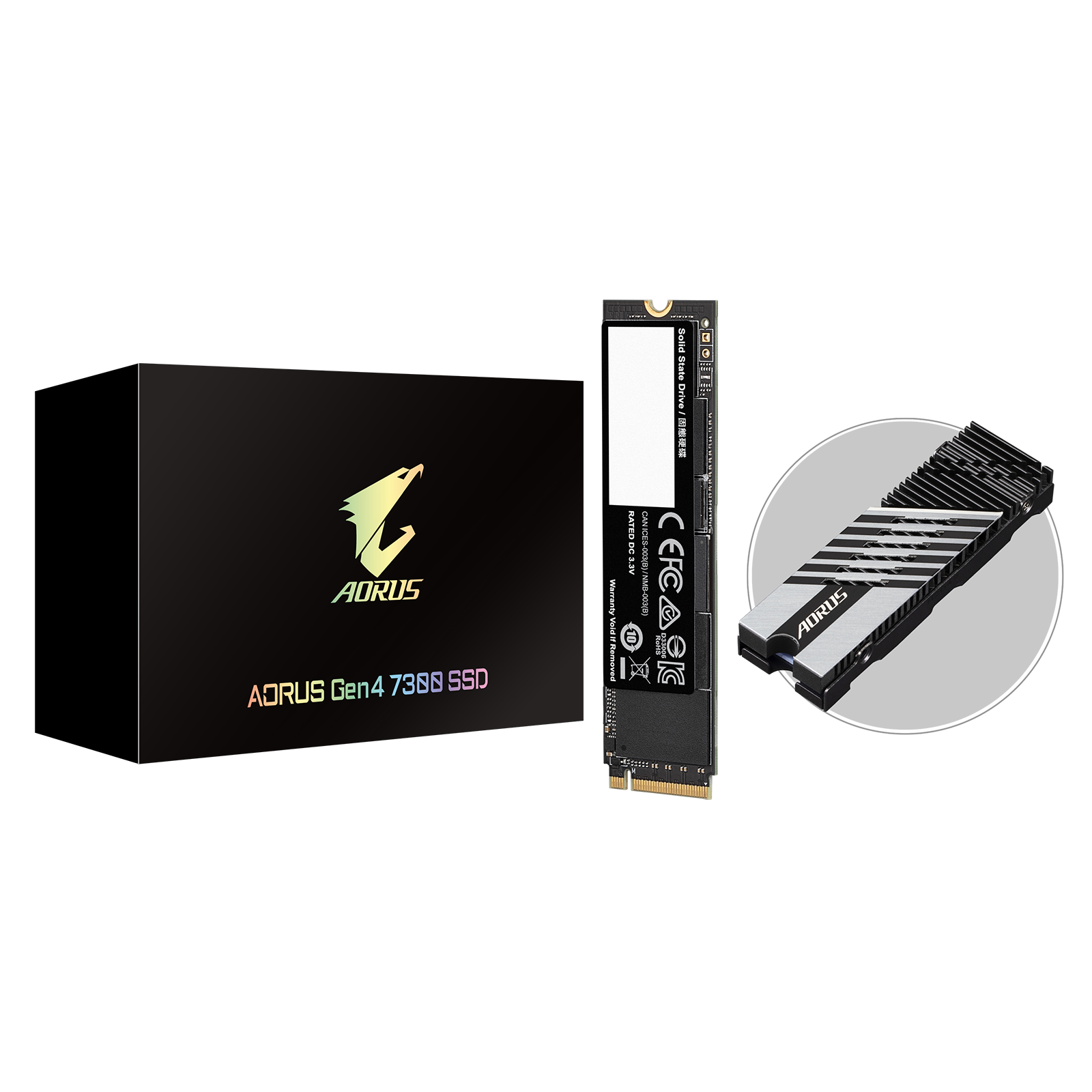 Gigabyte Aorus Gen4 7300 SSD NVMe Gen4 with DRAM and Heatsink Support PS5 - للتقنيات الحديثة TT TAB متجر