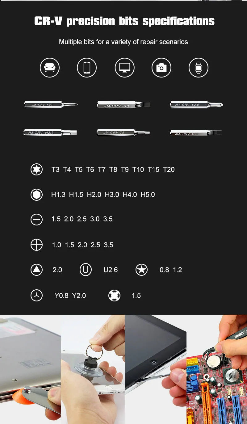 JM-8139 47 in 1 Precision Antic-Drop Cr-V Toolkit - للتقنيات الحديثة TT TAB متجر