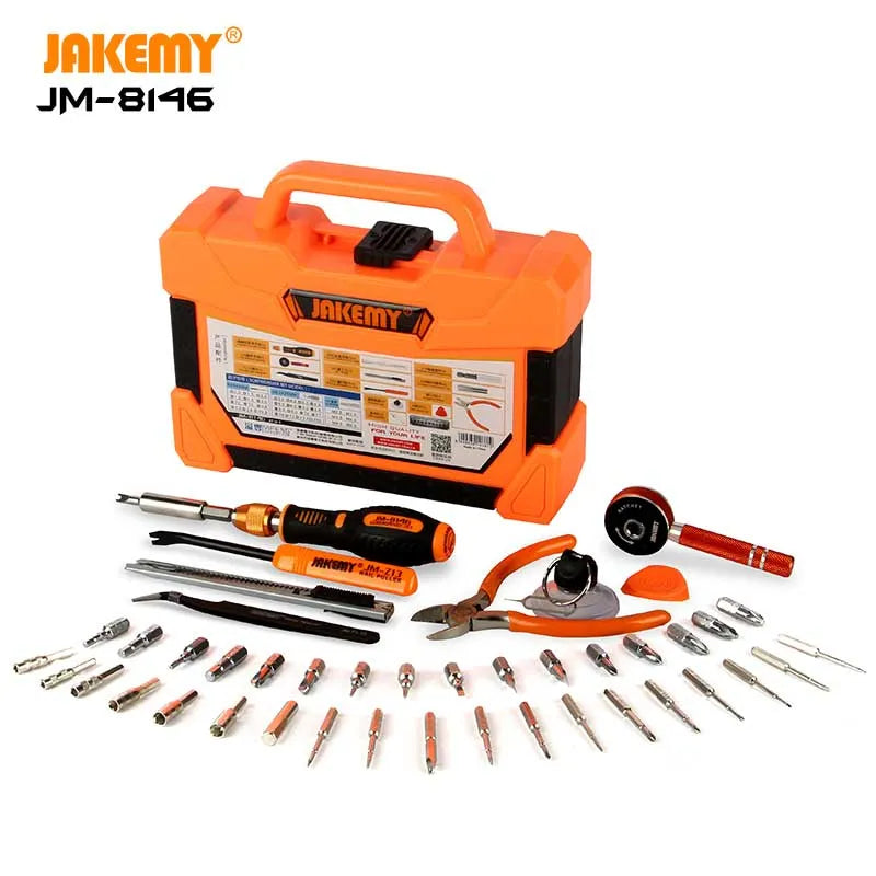 Jakemy JM-8146 47 in 1 Household DIY Maintenance Toolkit - للتقنيات الحديثة TT TAB متجر