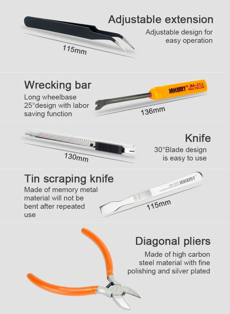Jakemy JM-8146 47 in 1 Household DIY Maintenance Toolkit - للتقنيات الحديثة TT TAB متجر