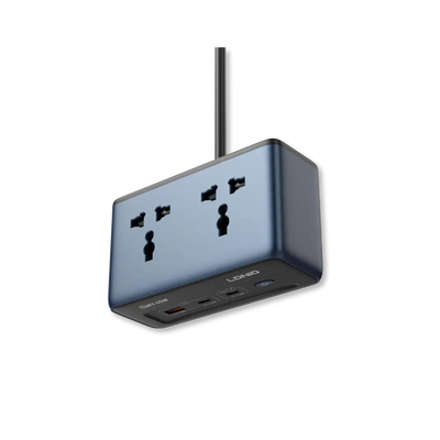 LDNIO SC1 45W GaN Desktop Power Strip with 2 Universal AC Outlets and USB-C & USB-A Charging
