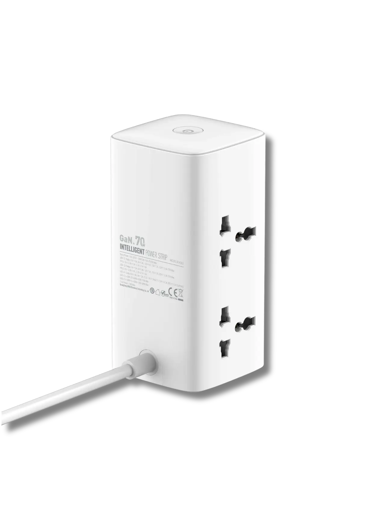 LDNIO SC4383 70W GaN Desktop Power Strip with 4 Universal AC Outlets and USB-C & USB-A Charging - متجر TT Tab للتقنيات الحديثة