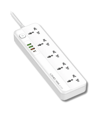LDNIO SC5415 20W Power Strip with 5 Universal AC Outlets and 4 USB Charging Ports