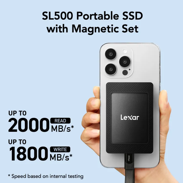 Lexar SL500 Portable SSD with Magnetic Set - للتقنيات الحديثة TT TAB متجر