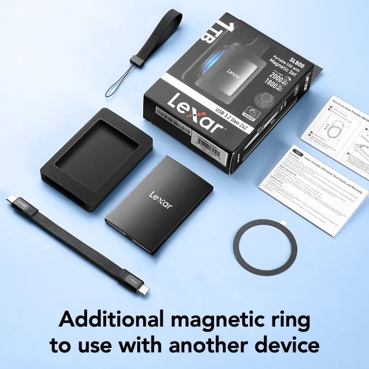 Lexar SL500 Portable SSD with Magnetic Set - للتقنيات الحديثة TT TAB متجر