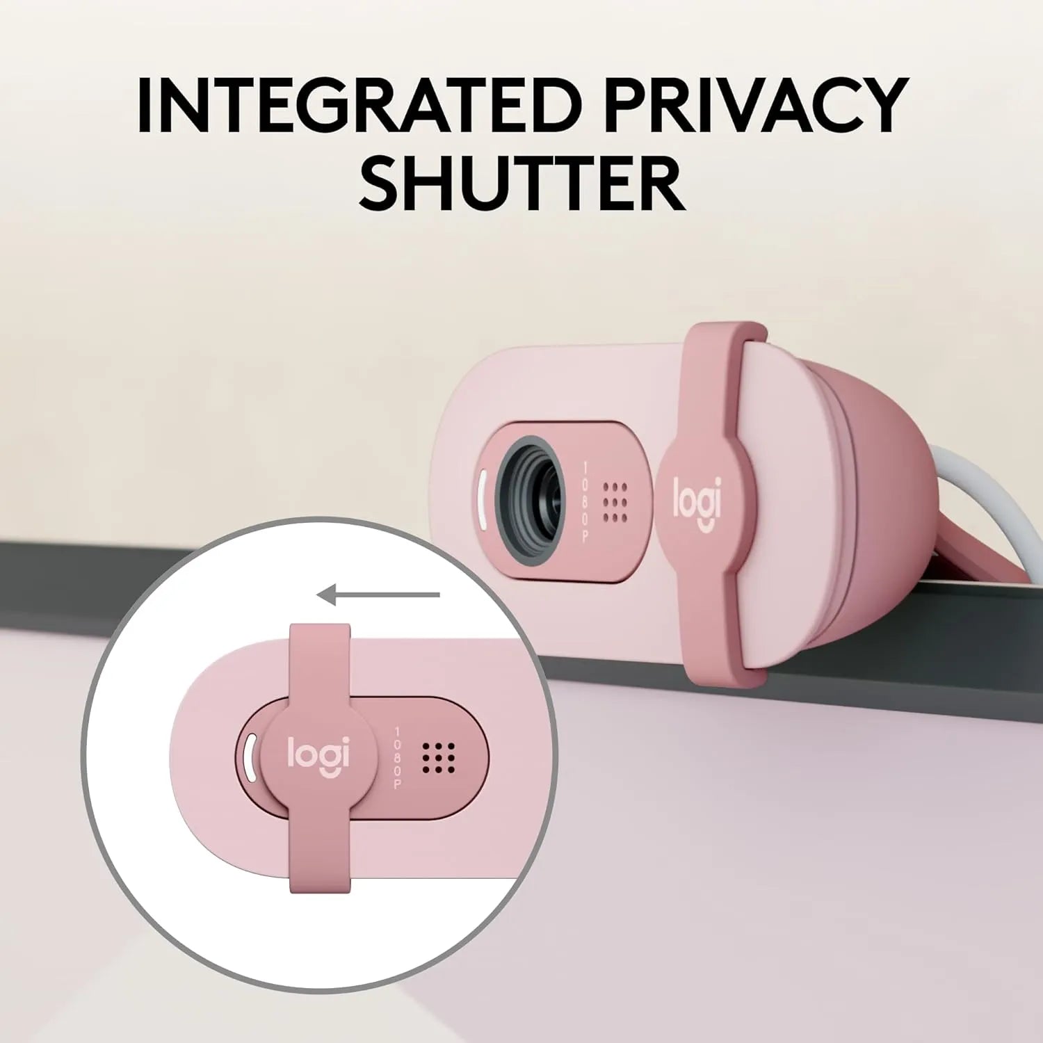 Logitech BRIO 100 Full HD 1080p Webcam with Auto-light Balance and Integrated Privacy Shutter - متجر TT Tab للتقنيات الحديثة