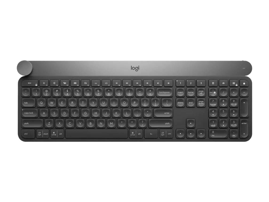 Logitech Craft Wireless and Bluetooth Keyboard with Creative Input Dial and Rechargeable - للتقنيات الحديثة TT TAB متجر
