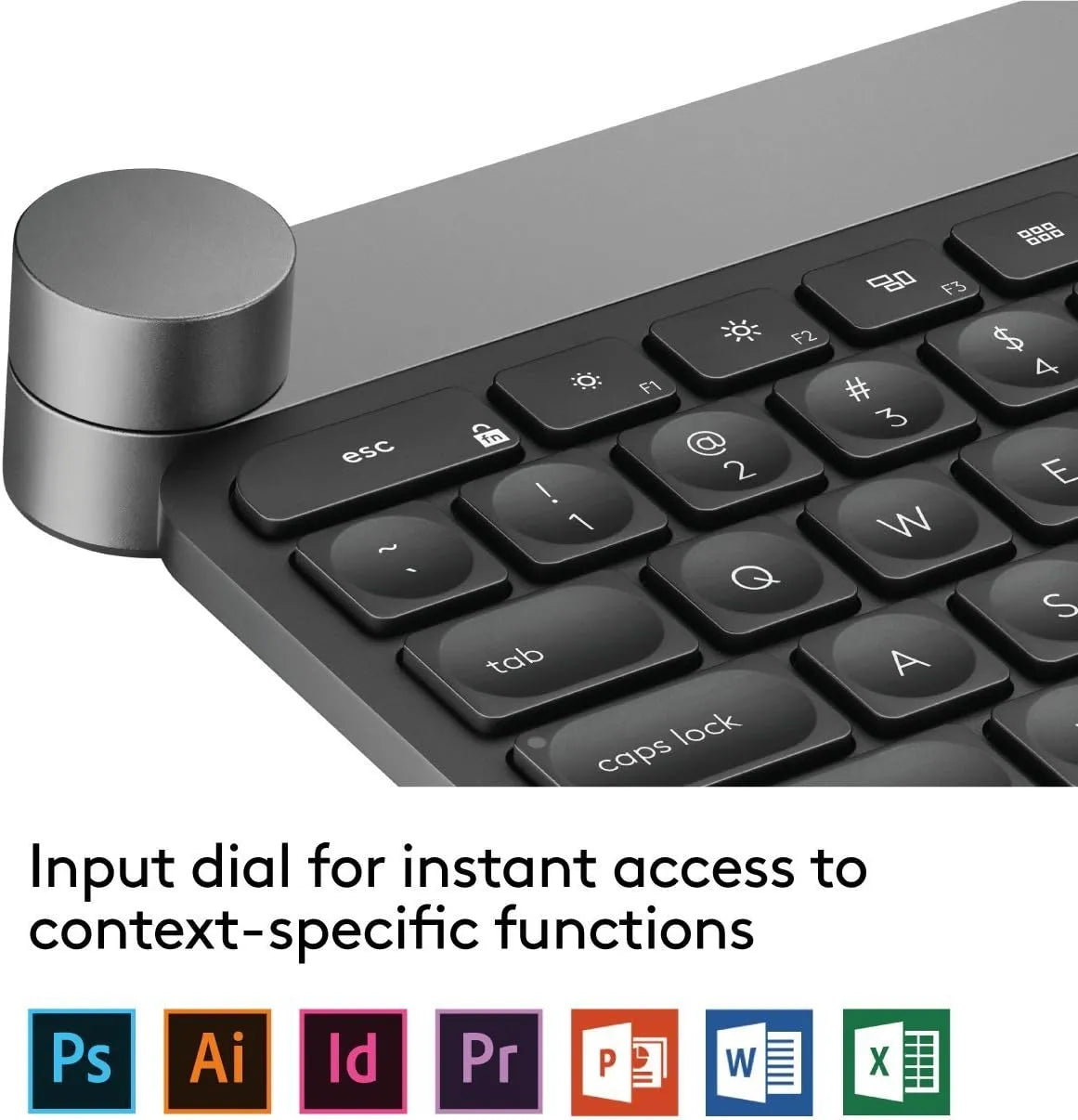 Logitech Craft Wireless and Bluetooth Keyboard with Creative Input Dial and Rechargeable - للتقنيات الحديثة TT TAB متجر