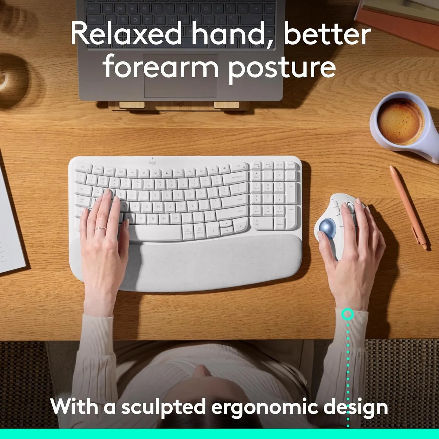 Logitech ERGO M575S Wireless and Bluetooth Mouse with Trackball - للتقنيات الحديثة TT TAB متجر