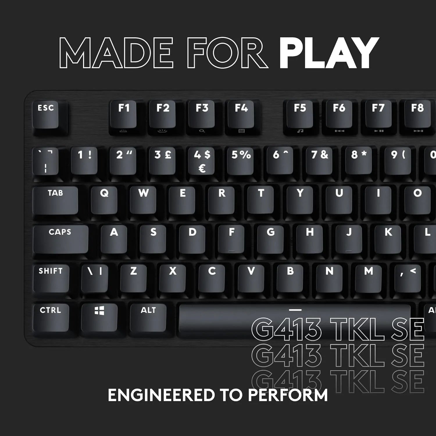 Logitech G413 TKL SE Wired Mechanical Gaming Keyboard Black - متجر TT Tab للتقنيات الحديثة