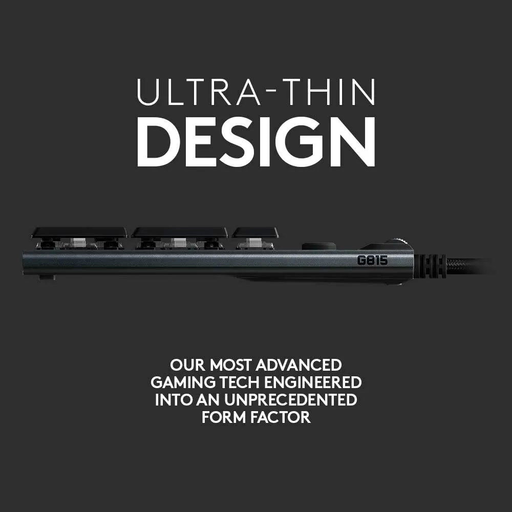 Logitech G815 RGB Wired Mechanical Gaming Keyboard with Low Profile Keys - متجر TT Tab للتقنيات الحديثة