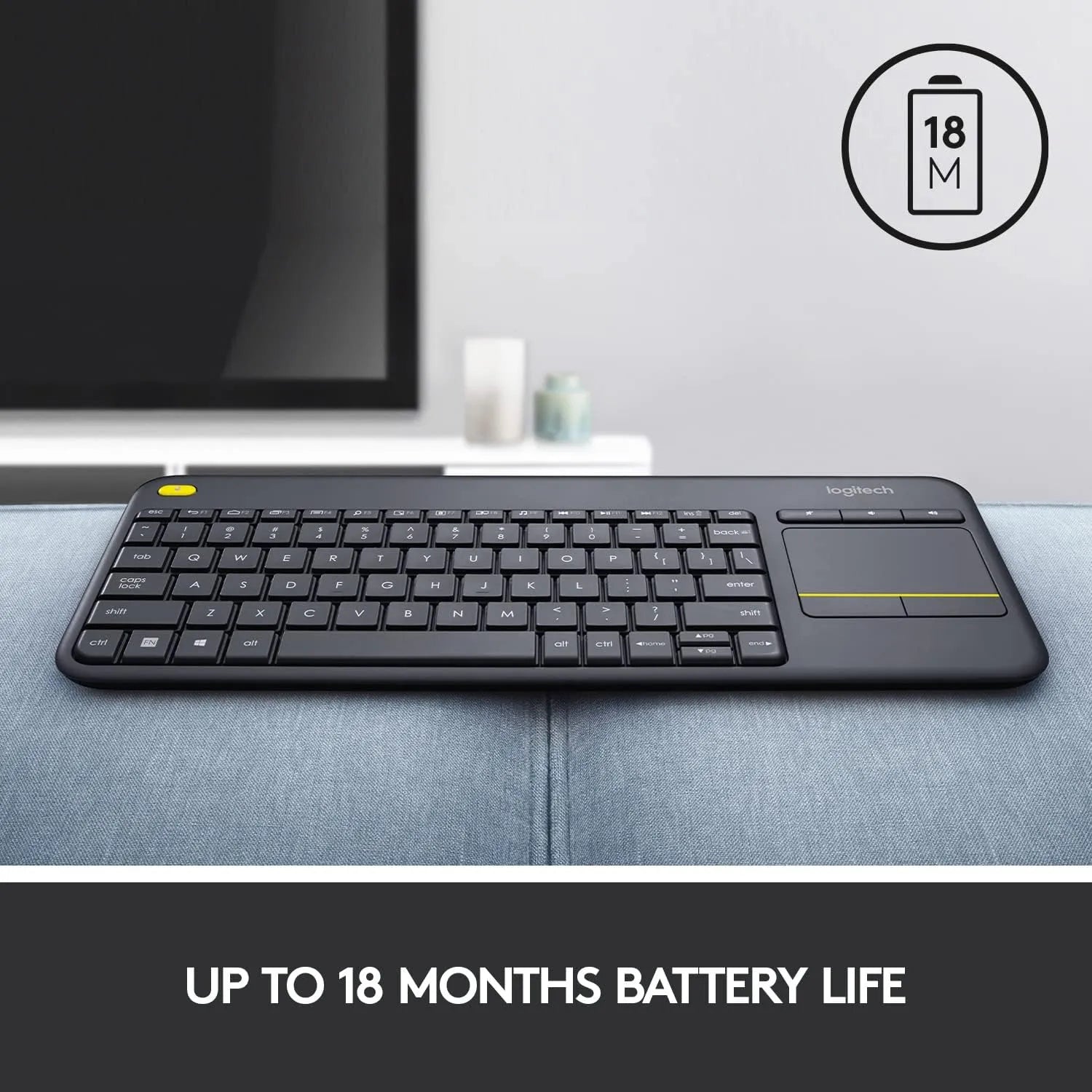 Logitech K400 Plus Wireless Touch Keyboard - للتقنيات الحديثة TT TAB متجر