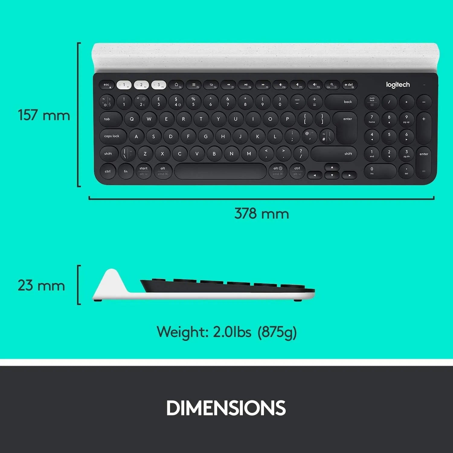 Logitech K780 Multi-Device Wireless and Bluetooth Keyboard - للتقنيات الحديثة TT TAB متجر