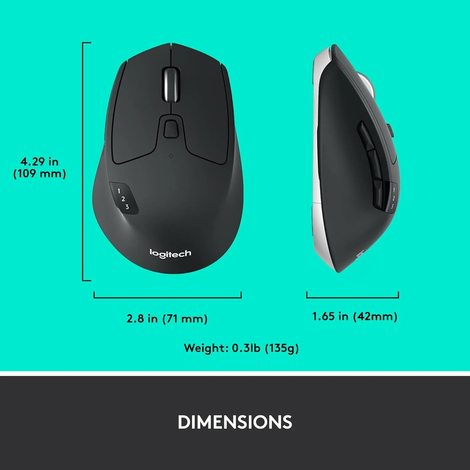 Logitech M720 Triathlon Multi-Device Bluetooth Mouse - للتقنيات الحديثة TT TAB متجر