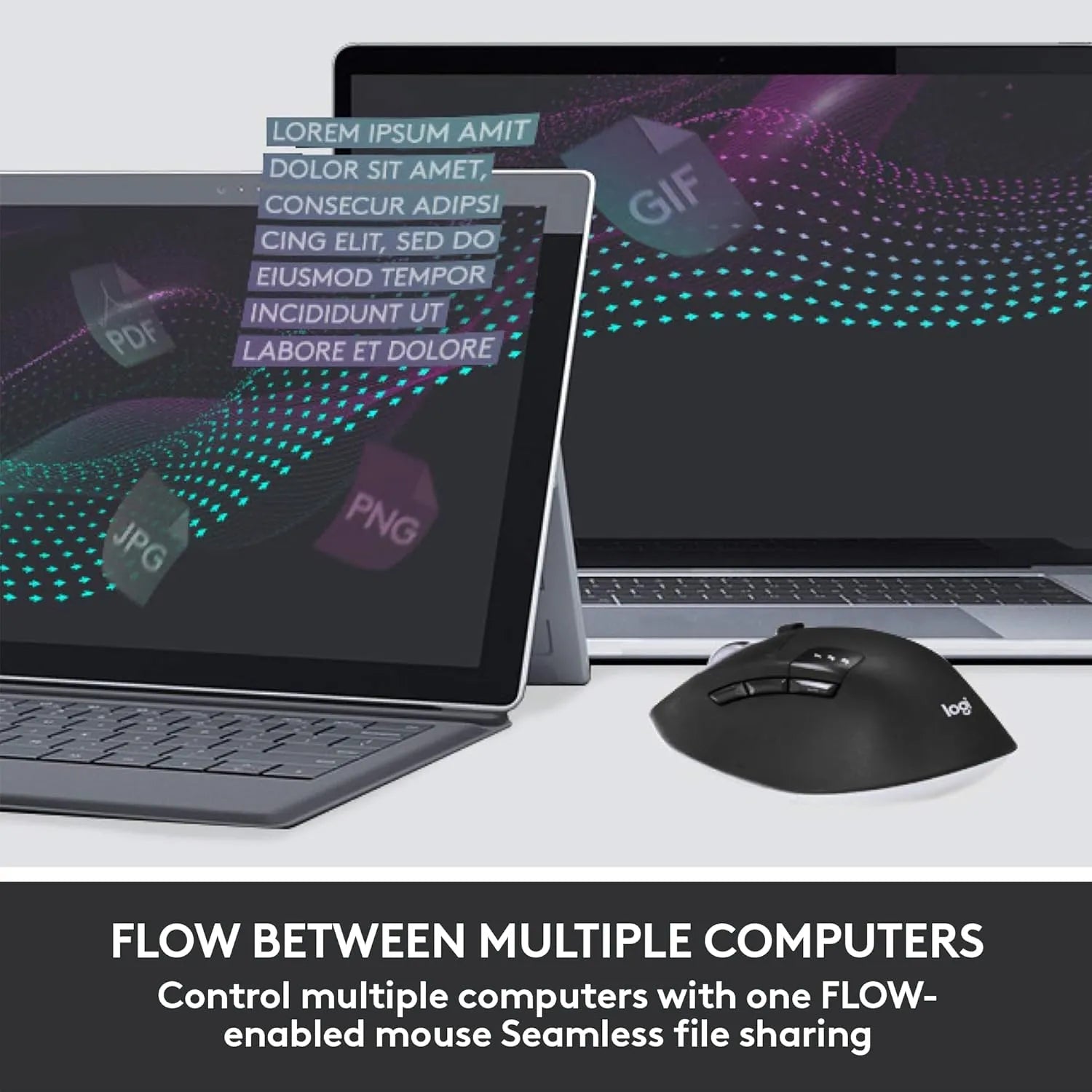 Logitech MK850 Performance Wireless Keyboard & Mouse Combo with Multi-Device Pairing - متجر TT Tab للتقنيات الحديثة