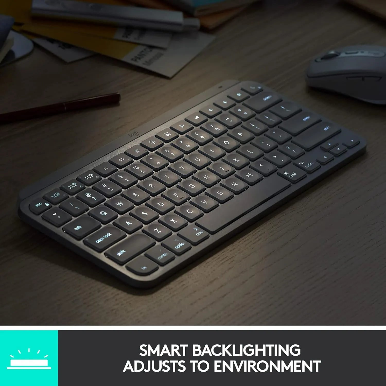 Logitech MX Keys Mini Bluetooth Keyboard Backlit Rechargeable - للتقنيات الحديثة TT TAB متجر