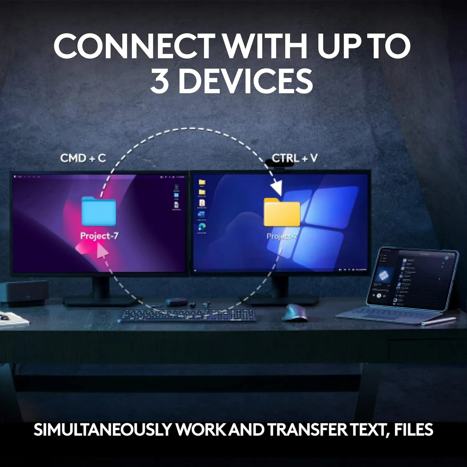 Logitech MX Keys S Combo Mouse and Keyboard Wireless + Bluetooth/ Rechargeable - للتقنيات الحديثة TT TAB متجر