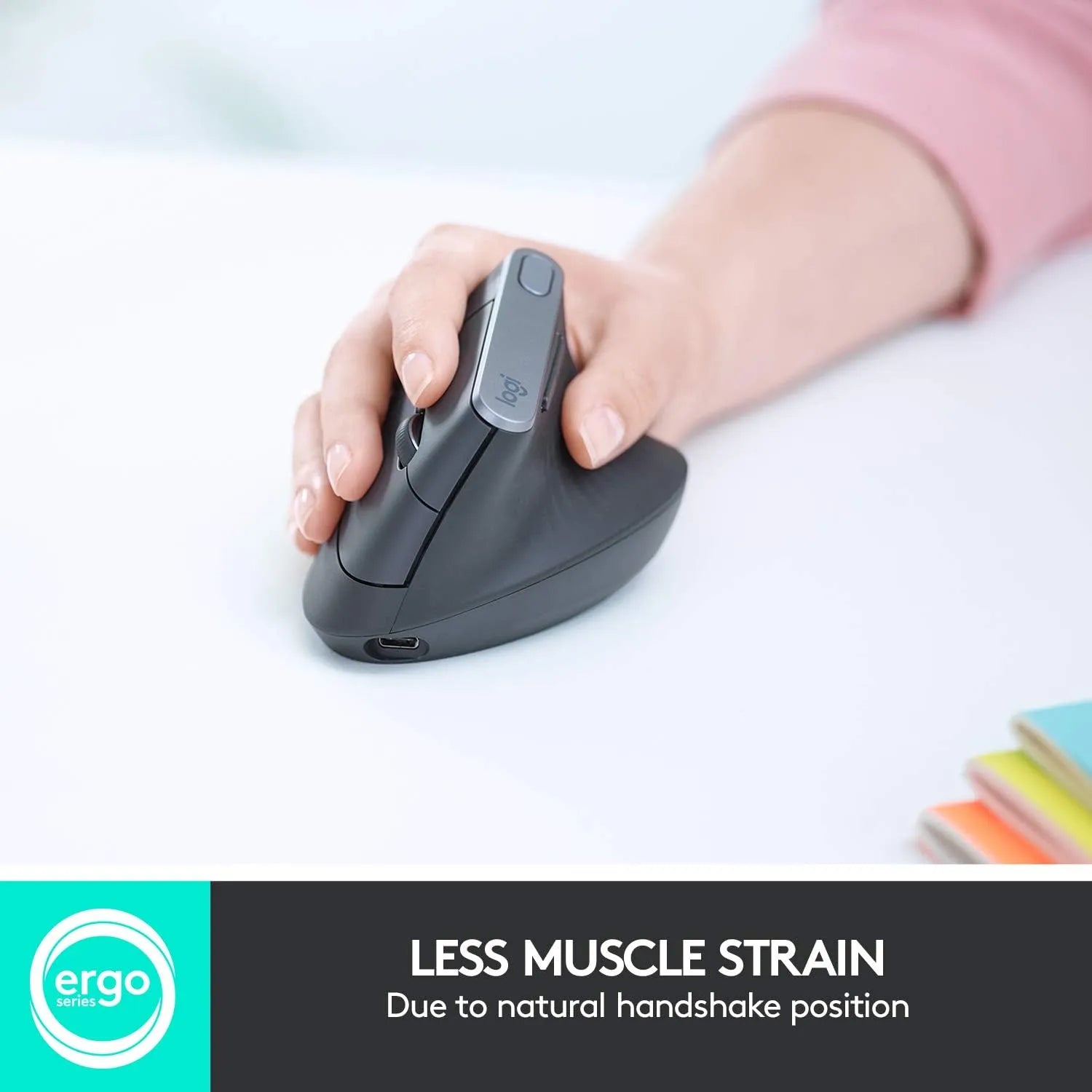 Logitech MX Vertical Wireless Mouse Rechargeable - للتقنيات الحديثة TT TAB متجر