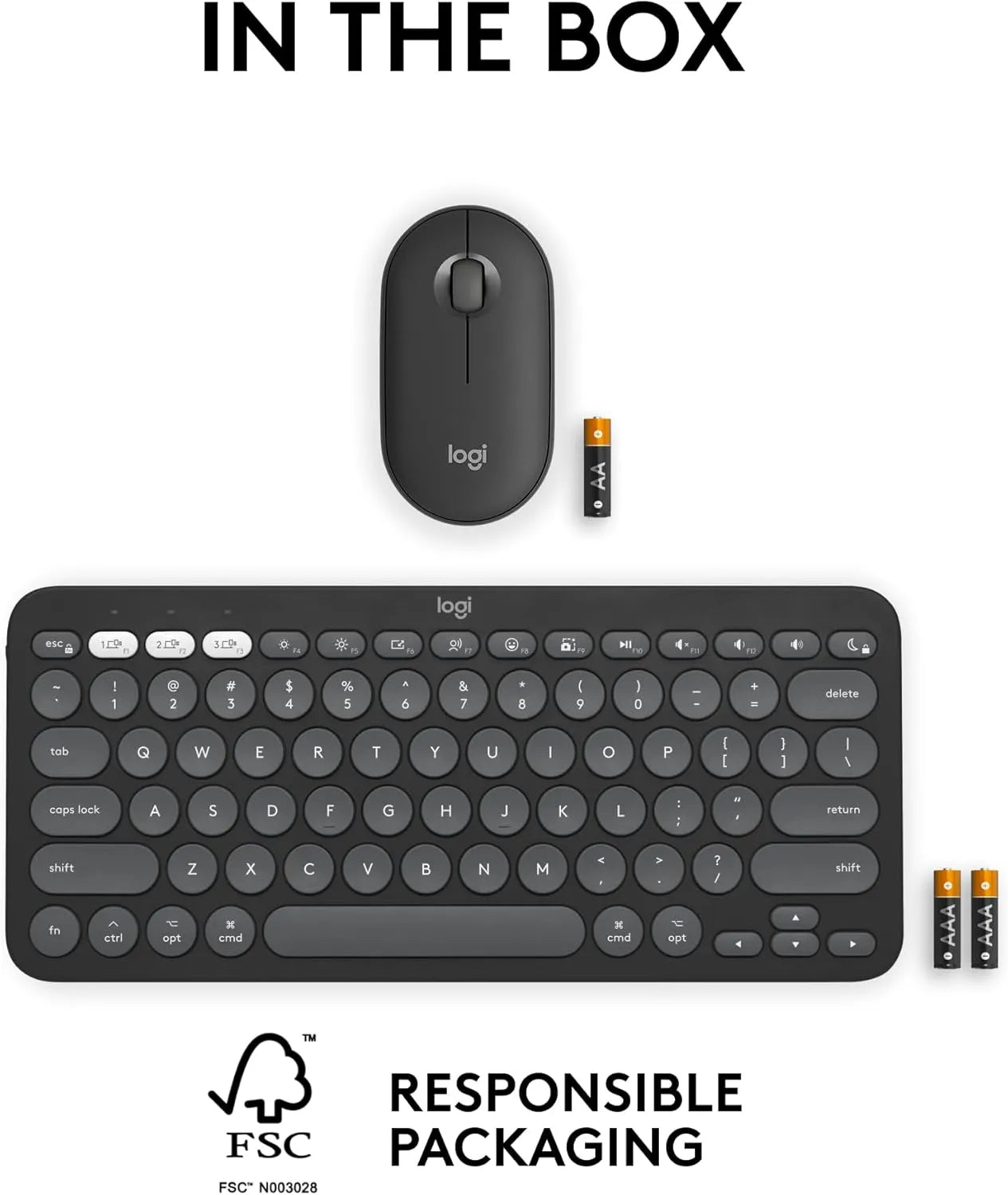 Logitech Pebble 2 Combo Wireless and Bluetooth Mouse and Keyboard - للتقنيات الحديثة TT TAB متجر
