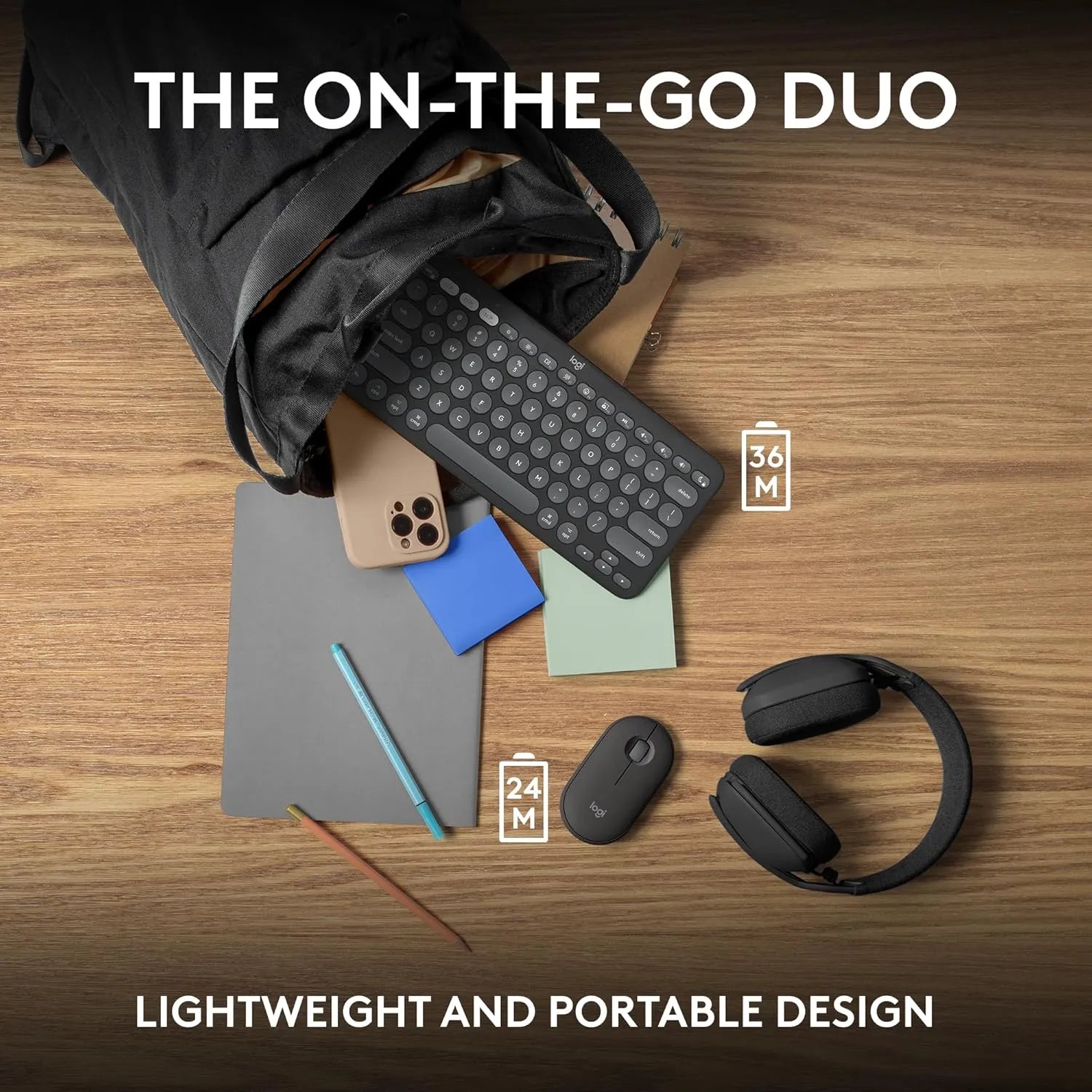 Logitech Pebble 2 Combo Wireless and Bluetooth Mouse and Keyboard - للتقنيات الحديثة TT TAB متجر