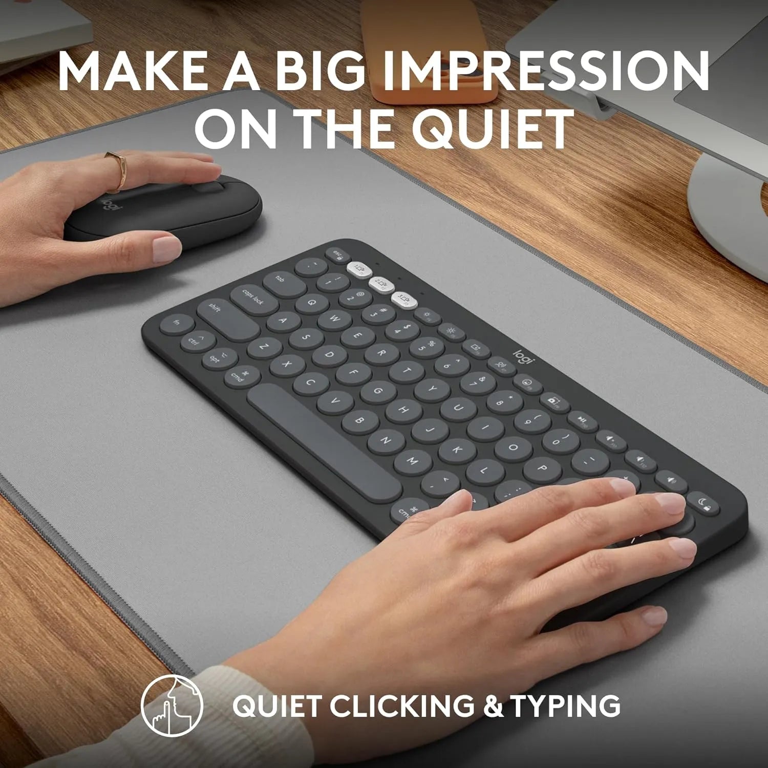 Logitech Pebble 2 Combo Wireless and Bluetooth Mouse and Keyboard - للتقنيات الحديثة TT TAB متجر