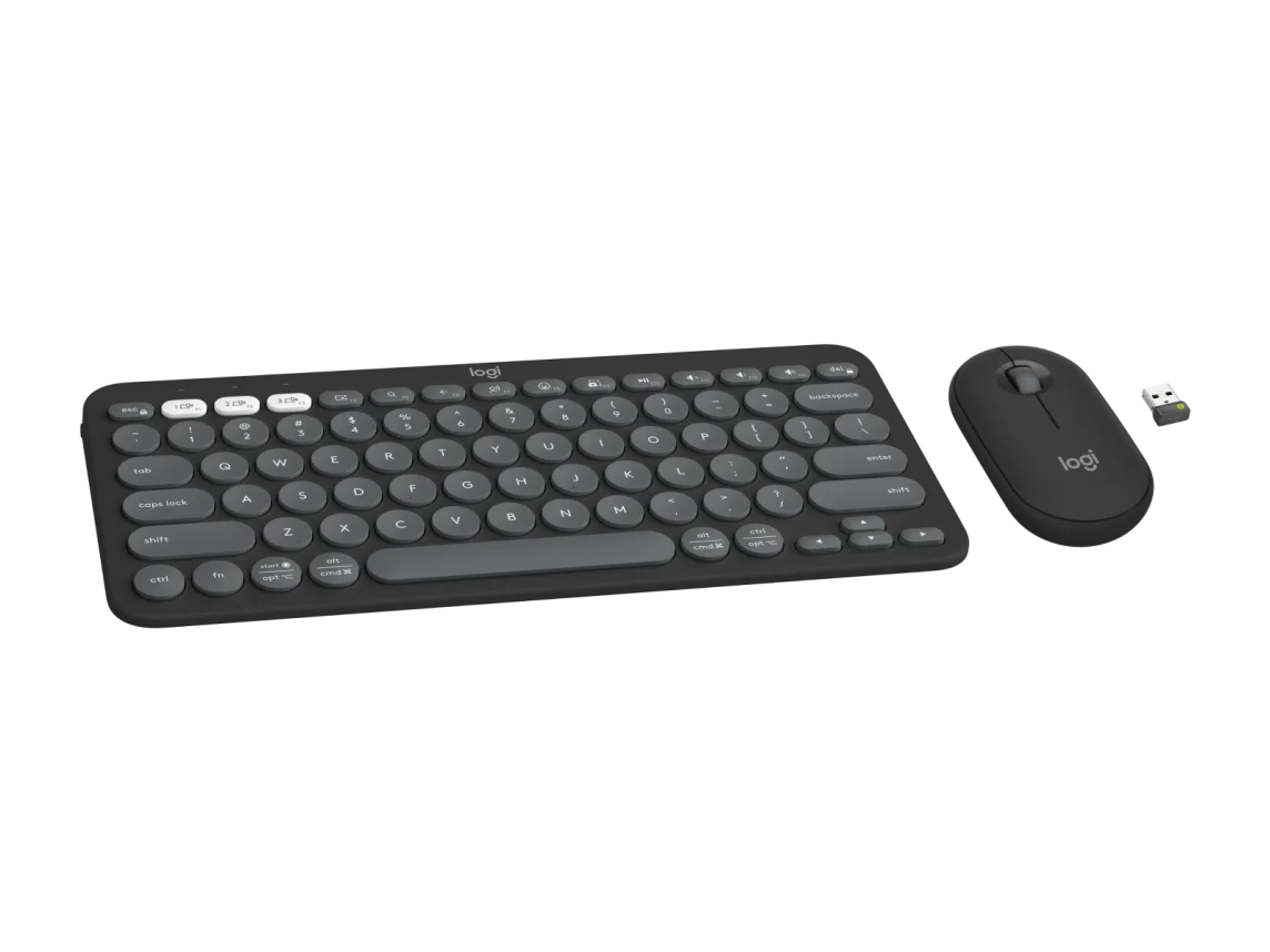 Logitech Pebble 2 Combo Wireless and Bluetooth Mouse and Keyboard - للتقنيات الحديثة TT TAB متجر