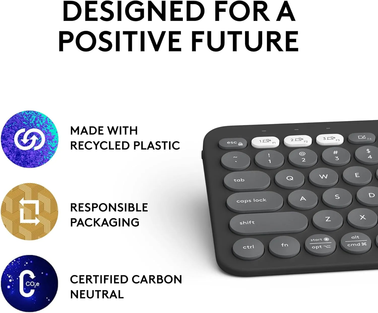 Logitech Pebble Keys 2 K380s Bluetooth Keyboard with customizable keys - للتقنيات الحديثة TT TAB متجر