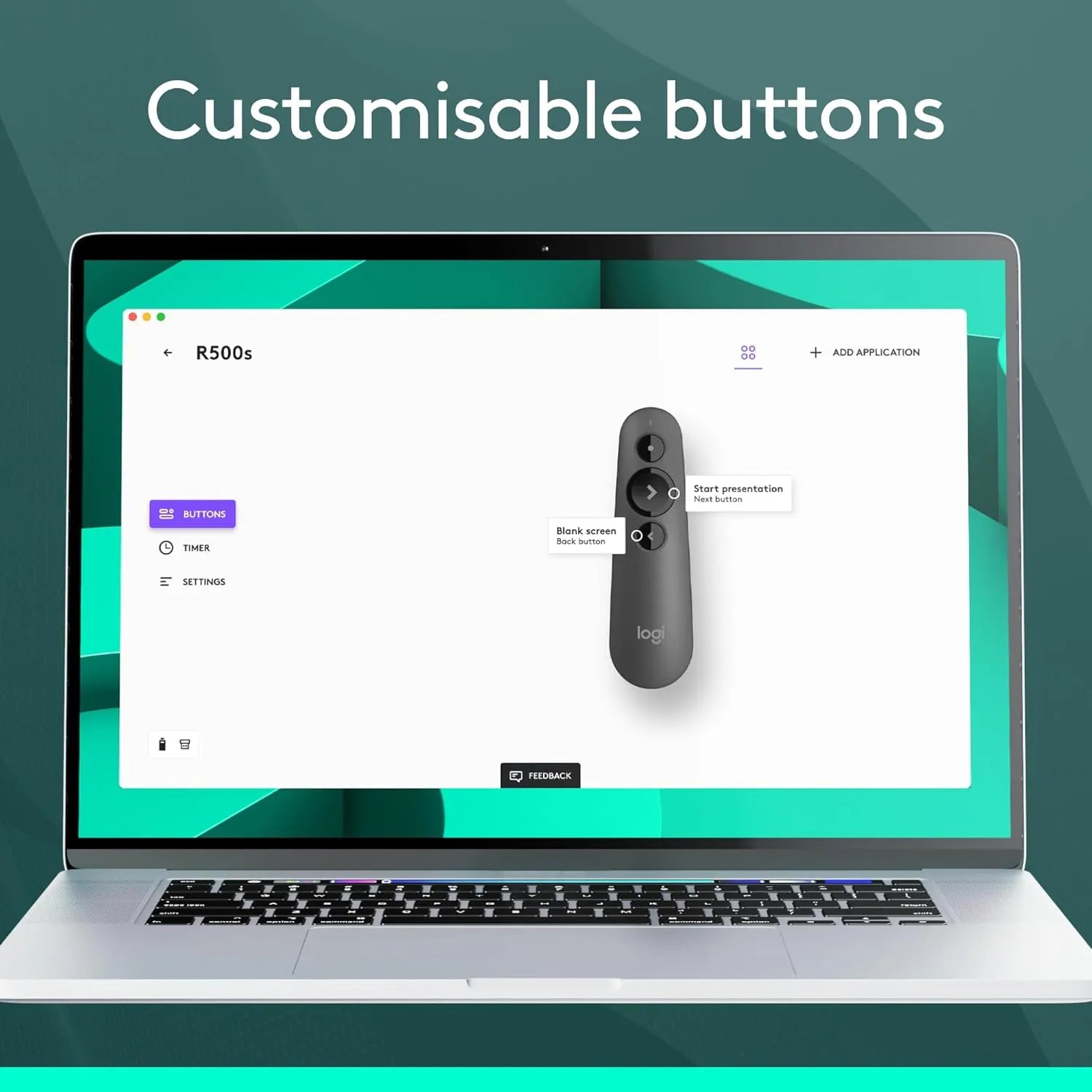 Logitech R500s Laser Presentation Remote - متجر TT Tab للتقنيات الحديثة