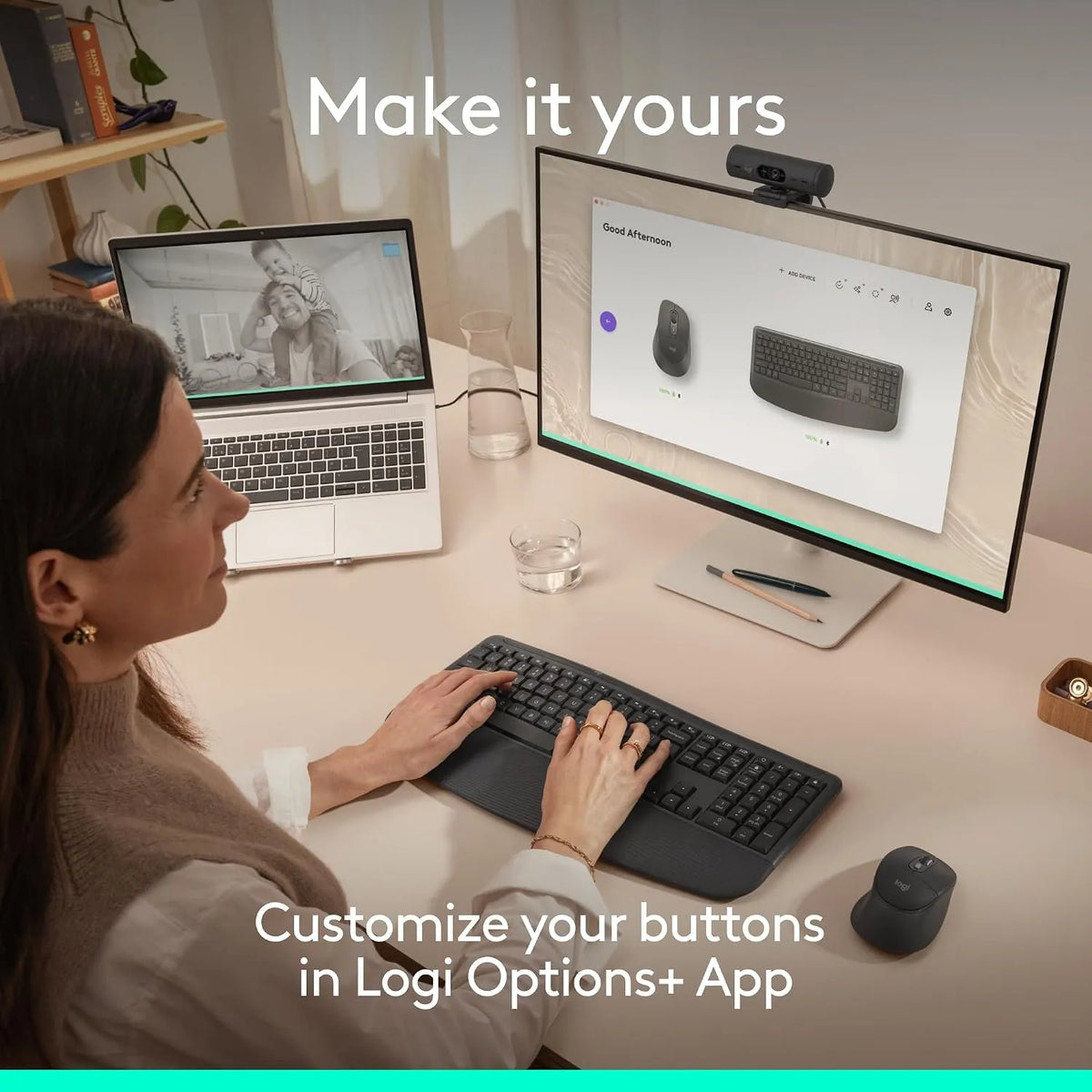 Logitech Signature Comfort Plus MK880 Bluetooth Keyboard & Mouse Combo with Palm Rest - متجر TT Tab للتقنيات الحديثة