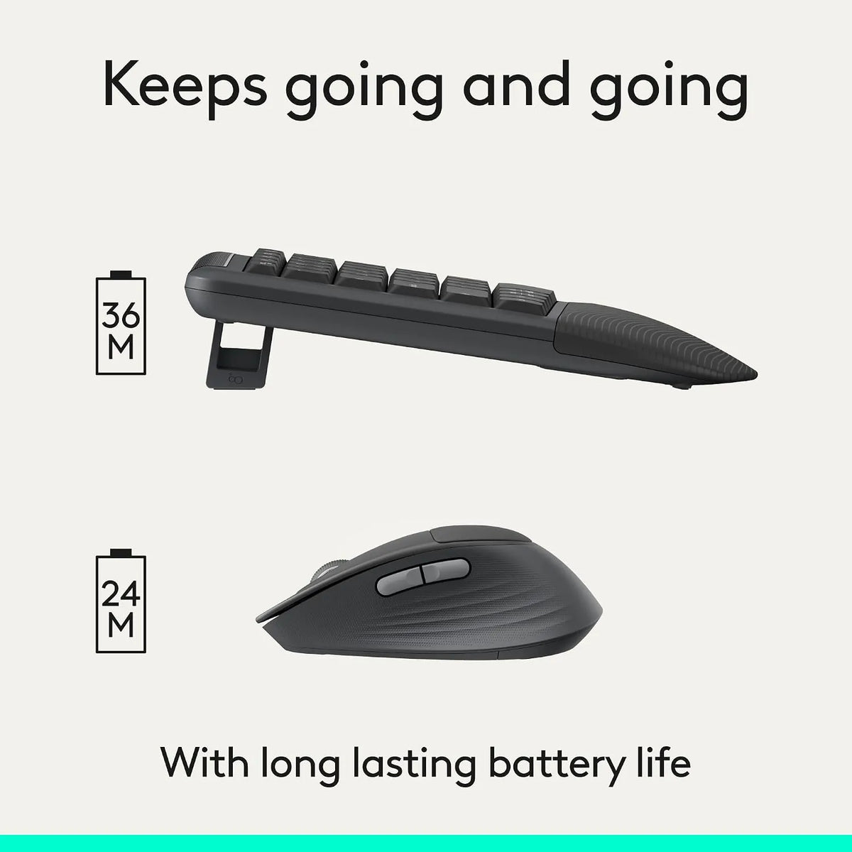 Logitech Signature Comfort Plus MK880 Bluetooth Keyboard & Mouse Combo with Palm Rest - متجر TT Tab للتقنيات الحديثة