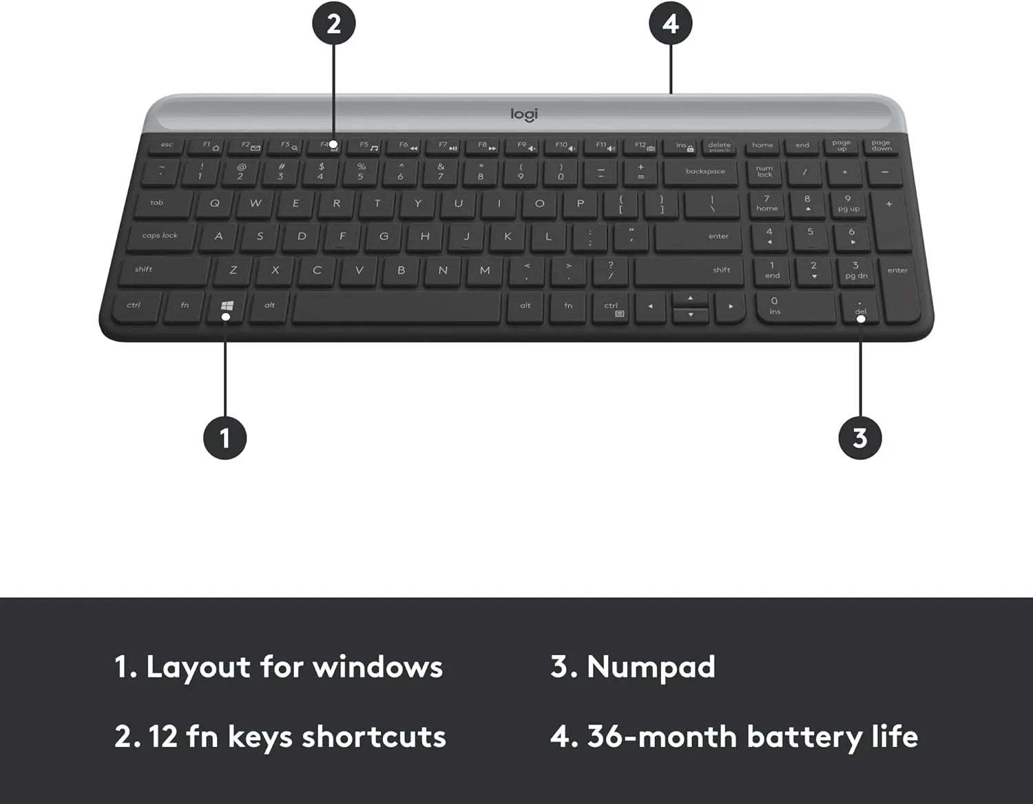 Logitech MK470 Slim Combo wireless keyboard and mouse - للتقنيات الحديثة TT TAB متجر