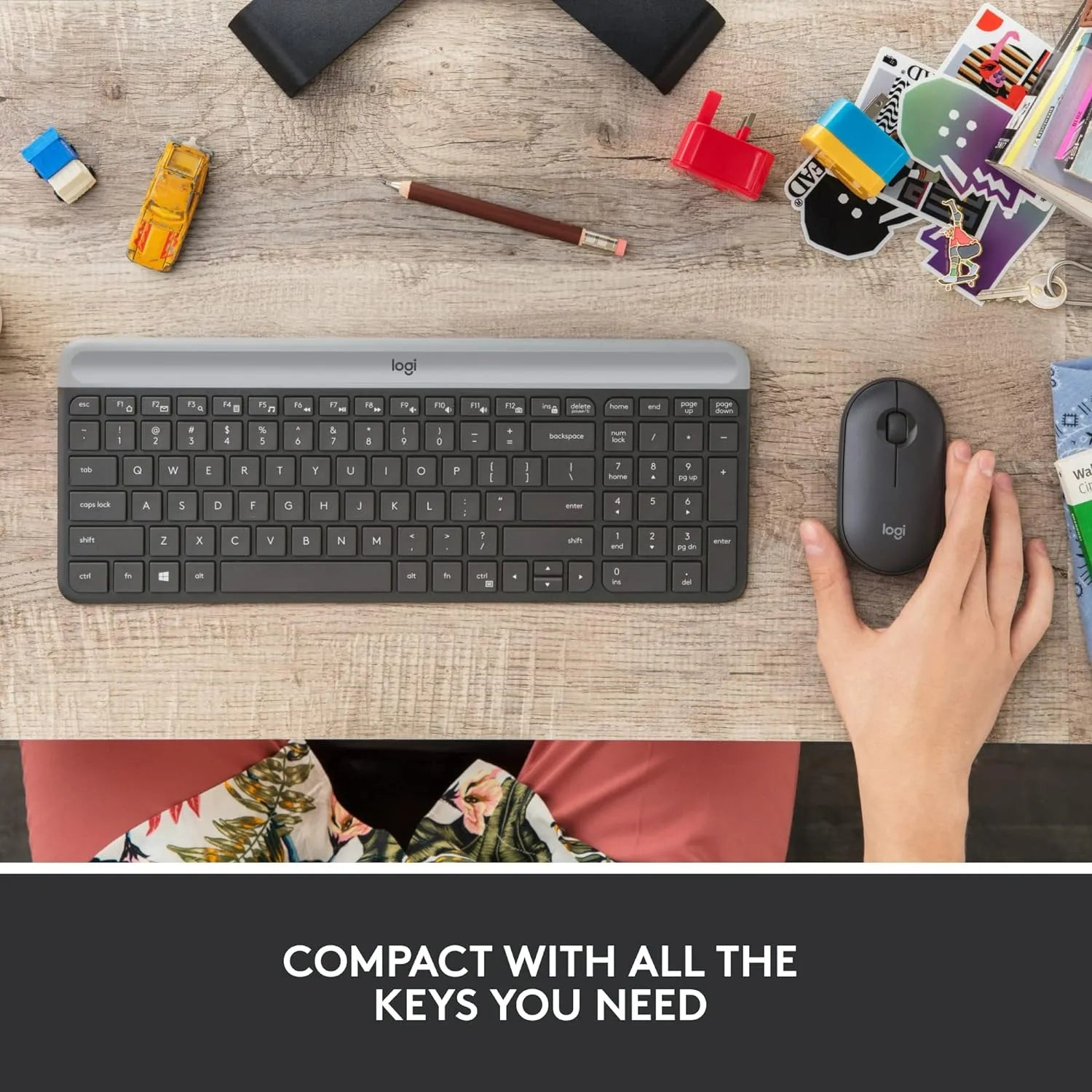 Logitech MK470 Slim Combo wireless keyboard and mouse - للتقنيات الحديثة TT TAB متجر