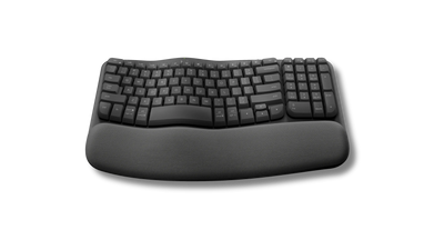 Logitech Wave Keys Wireless Ergonomic Keyboard with Cushioned Palm Rest