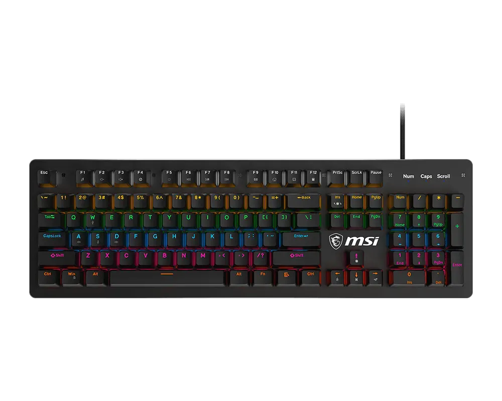 MSI FORGE GK300 Wired Mechanical Gaming Keyboard with Blue Switches - متجر TT Tab للتقنيات الحديثة
