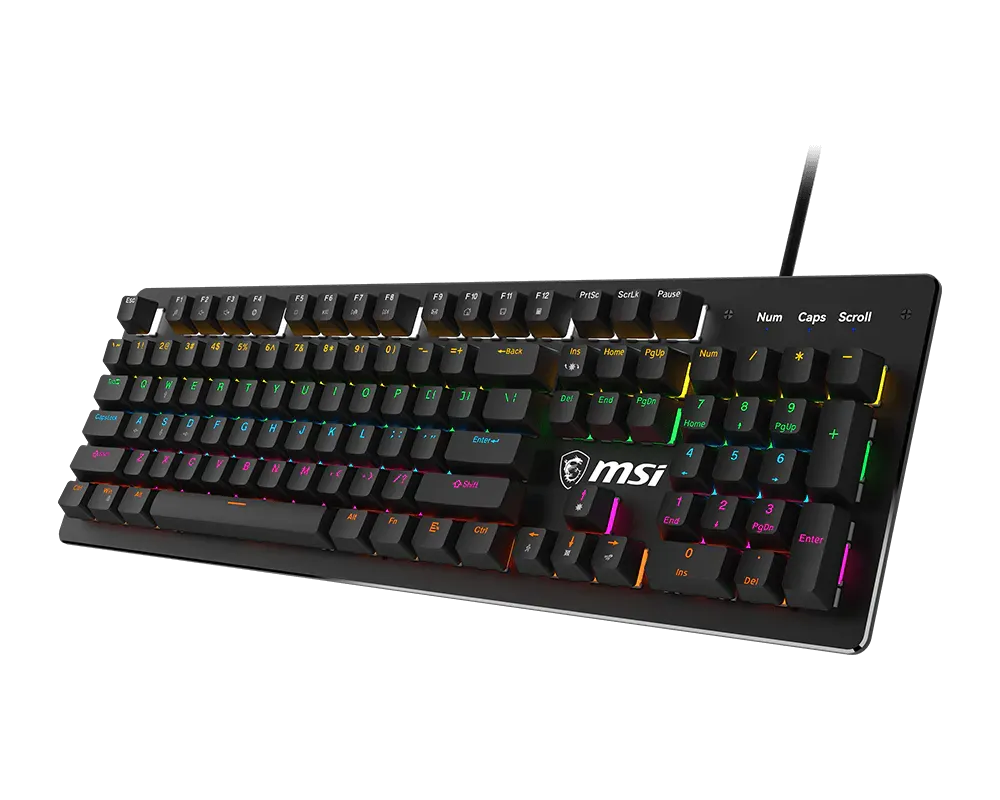 MSI FORGE GK300 Wired Mechanical Gaming Keyboard with Blue Switches - متجر TT Tab للتقنيات الحديثة